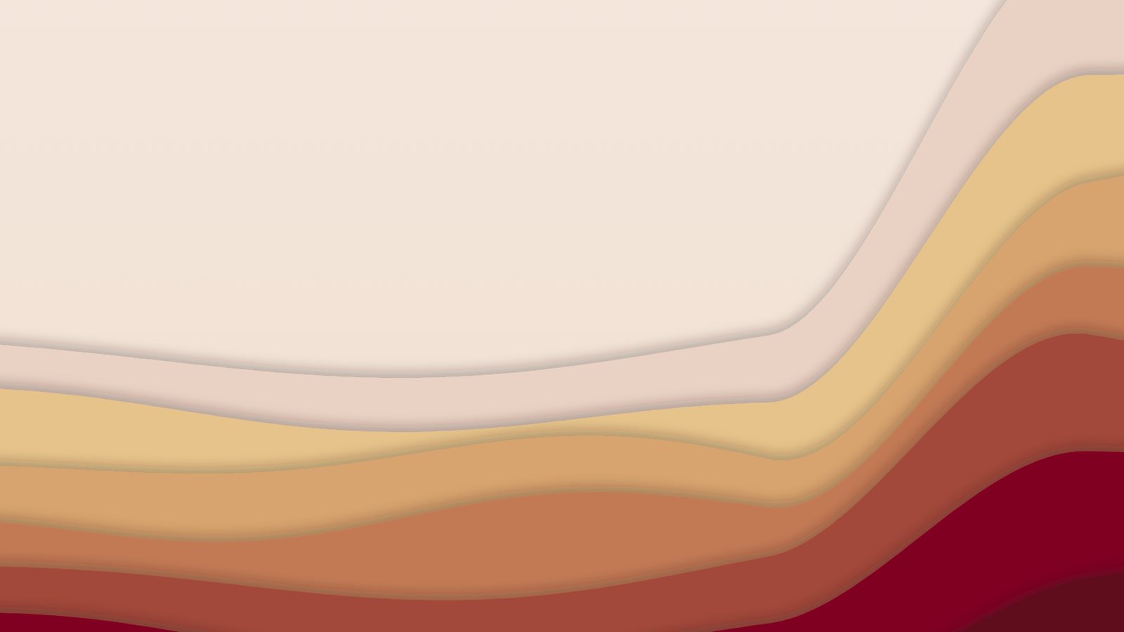 Layers of earth rising in a slow wave, from blush to crimson
